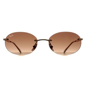 Ray-Ban Oval Womens Arista Gold Brown Gradient RB3767