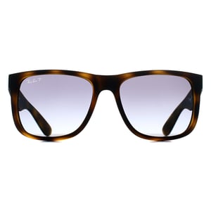 Ray-Ban Rectangle Unisex Matte Havana Blue Gradient Polarized RB4165 Justin
