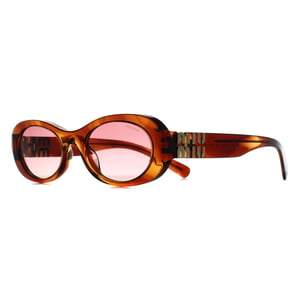 Miu Miu Oval Womens Striped Tobacco Etruscan Pink Gradient MU06ZS