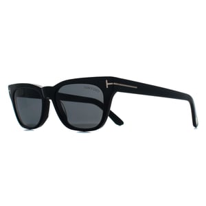 Tom Ford Square Unisex Shiny Black Smoke Grey Penn-02 FT1362
