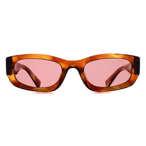 Miu Miu Oval Womens Striped Tobacco Dark Violet MUB04S