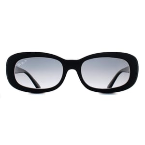 Ray-Ban Oval Womens Black Grey Gradient Polarized RB2221