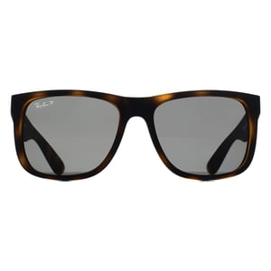 Ray-Ban Rectangle Unisex Matte Havana Dark Grey Polarized RB4165 Justin