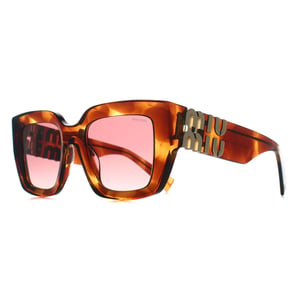Miu Miu Square Womens Striped Tobacco Pink Gradient Red MUB05S