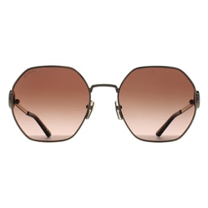 Gucci Round Womens Gold Brown Gradient GG2046S