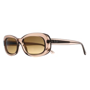 Ray-Ban Oval Womens Transparent Beige Brown Gradient Polarized RB2221