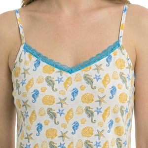 Women's Summer Pajamas with Thin Straps in Cotton KL45200