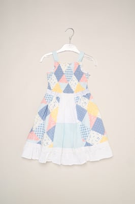 Gingham Patchwork and Broderie Dress