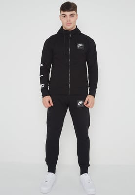 Nike Air Mens Zip Through Tracksuit Set Black