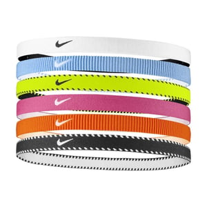 Nike Flex Classic Headband (Pack of 6) (Multicoloured Fluorescent)