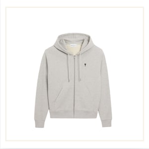 Ami Paris Logo Zip Hoodie