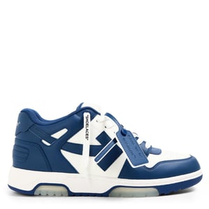 Men's Off White Out Of Office Classic Trainers, Trademark Branding in Royal Blue