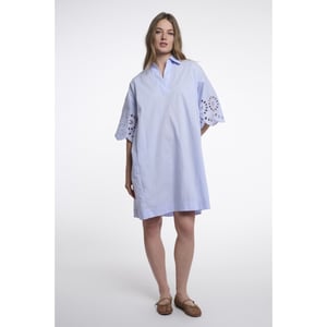 Rino & Pelle Ceylinregular.7002624 regular length wide dress with sleeve detail light blue