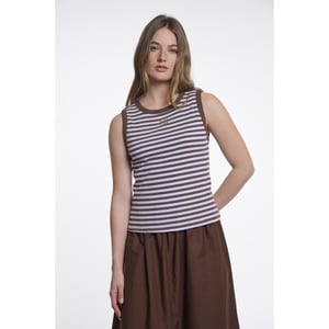 Rino & Pelle Arza.7002624 tanktop blue brown striped