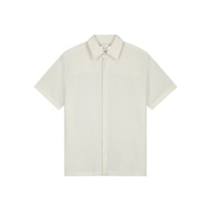 Olaf Textured stripe boxy ss shirt korte mouw overhemden m250301