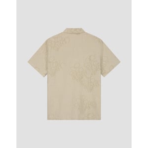 Olaf Embroidered flower ss shirts korte mouw overhemden m250303