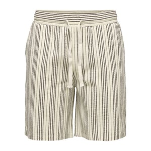 Only & Sons onscruz seersucker jogger shorts 22038002 antique white