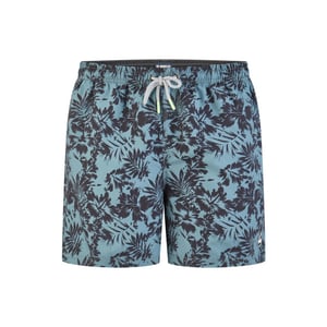 Happy Shorts Heren zwemshort gebloemd print blauwgroen