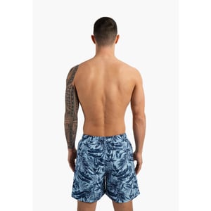 Happy Shorts Heren zwemshort palmbladeren print blauw