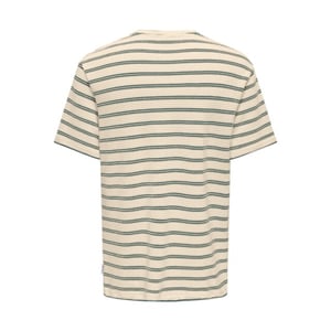 Only & Sons onsian reg ss stripe struct tee 22032819 mallard green