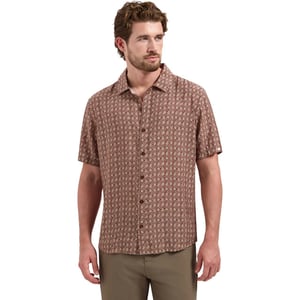 No Excess Shirt short sleeve allover printed coral