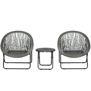 4goodz 3-delige tuinmeubelset met polyrattan stoelen -