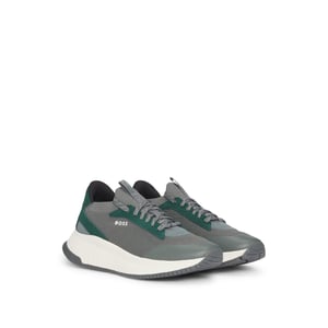 Men's Boss Ttnm Evo Trainers With Signature Detailing in .Open Green