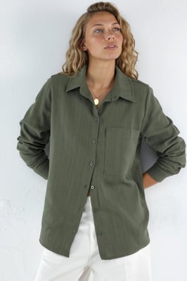 Linnen Shirt met Zakken