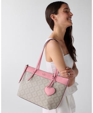 All Day Spade Flower Tote Bag With Charm