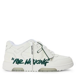 Men's Off White Out Of Office Classic Trainers, Trademark Branding in White/Green