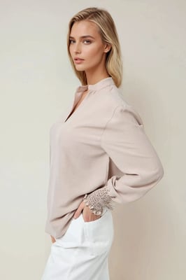 V-hals Lange Mouwen Blouse