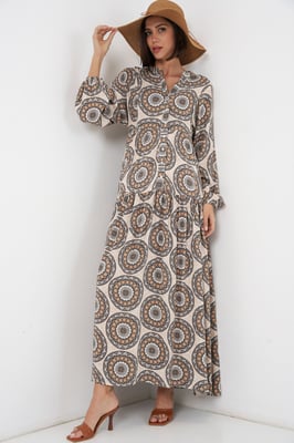 Gepubliceerd V-hals Maxi Jurk