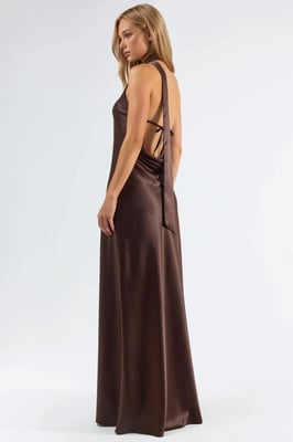 Halterneck Maxi-jurk met Sjaaldetail