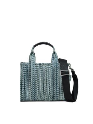 De Monogram Denim Small Tote Bag