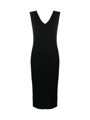 Gebreide midi-jurk met logo