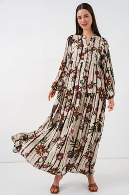 Gepubliceerd V-hals Maxi Jurk