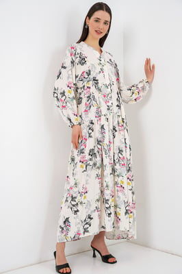 Gepubliceerd V-hals Maxi Jurk