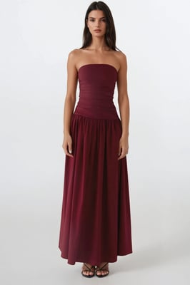 Strapless Maxiklänning Detalj