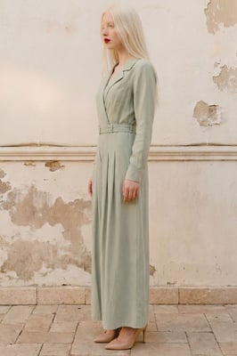 Gestrikt Maxi-Jurk met Lange Mouwen