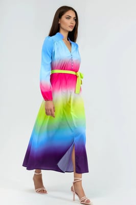 Ombre Maxi Jurk met Riempje