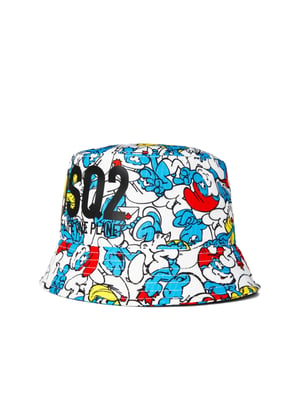 Bucket hat met Smurfenlogo
