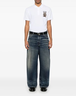 Polo shirt met teddybeerlogo