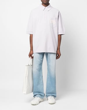 Polo shirt met bubbellogo