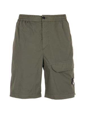 Stretch Bermuda shorts met Lens-logo en cargo-effect