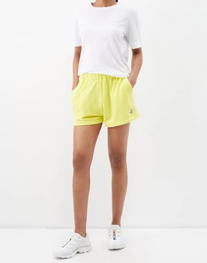 Badstof shorts met logopatch