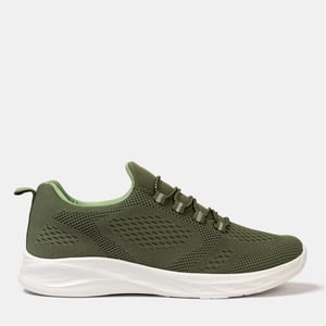 Women's Donnay Knit Runner Women Slip On Trainers in Army Green