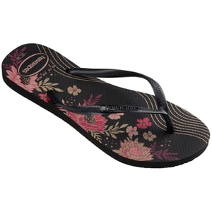 Women's Havaianas Hav. Slim Organic Clay 39 40 Flip Flops in Black/Black