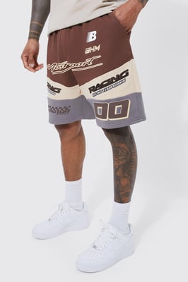 Realxed Fit Colour Block Moto Short