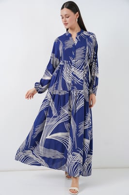 Gepubliceerd V-hals Maxi Jurk
