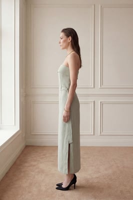 Strapless Maxi-jurk met Ceintuur